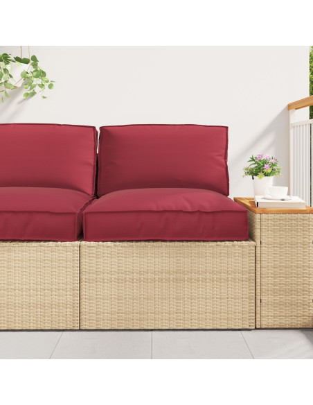 Cuscino per Pallet  per seduta Rosso Vino 80x80x12 cm Tessuto Oxford