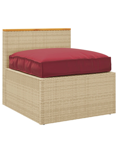 Cuscino per Pallet  per seduta Rosso Vino 80x80x12 cm Tessuto Oxford