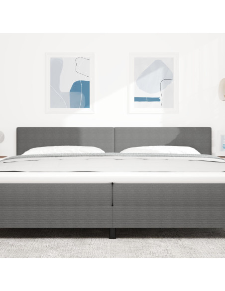 Testata LED Design Semplice Grigio Chiaro 100 cm in Tessuto di Corduroy