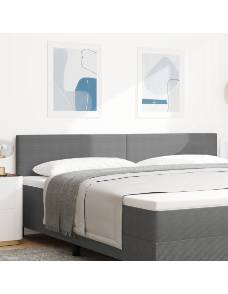 Testiera LED con testiera Grigio chiaro 200 cm Poliestere