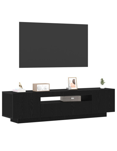 Mobile TV Nero 160 x 35 x 40 cm Legno multistrato