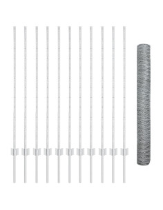 Recinzione con Posto Argento 1,2 x 25 m Acciaio