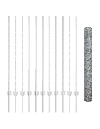 Recinzione con Posto Argento 1,2 x 25 m Acciaio