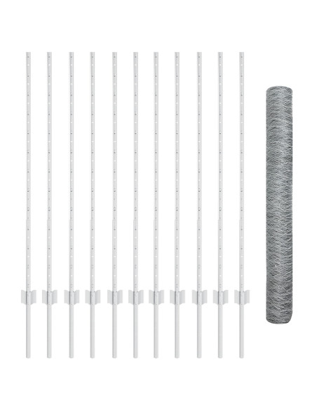 Set di Recinzione da Giardino Set di 2 Acciaio Zincato 25 x 1.2 m