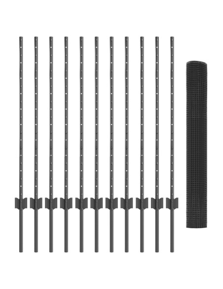 Set di Recinzioni da Giardino  Set di 2 Grigio Acciaio Zincato