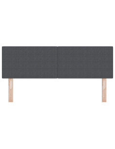 Testiera LED con testiera Grigio scuro 160 cm Poliestere 2