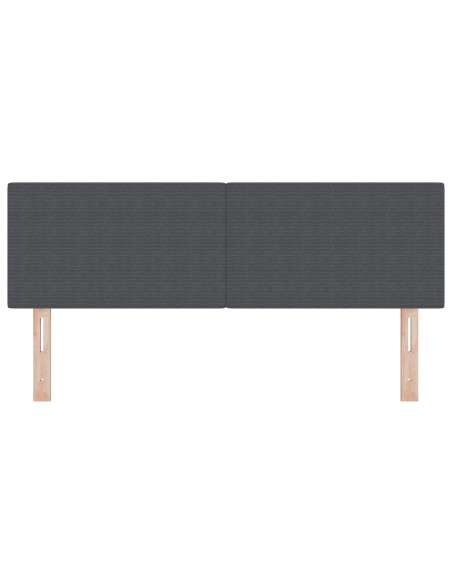Testiera LED Design Semplice Grigio Scuro 80 cm Tessuto Corduroy di