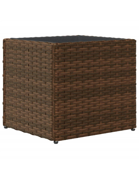 Fioriere da Giardino 2 pz Marrone 36x30x32 cm in Polyrattan