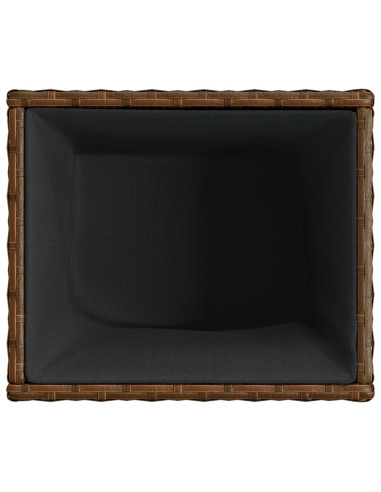 Fioriere da Giardino 2 pz Marrone 36x30x32 cm in Polyrattan
