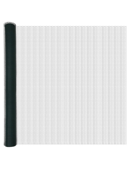 Pali per Recinto  11 pz U-Channel Verde 150 cm Acciaio, Recinzione Esagonale  Verde 1.5x50 m Acciaio
