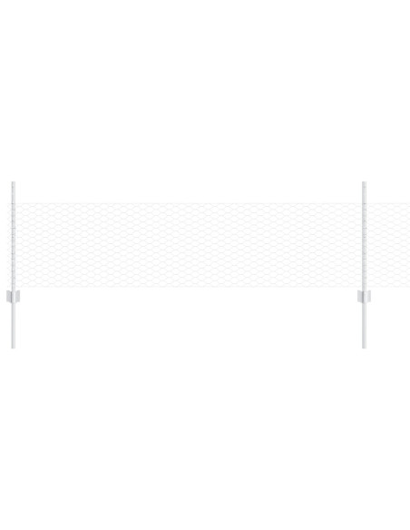 Recinzione Esagonale  con 11 U Post Silver 0.5x25 m Acciaio