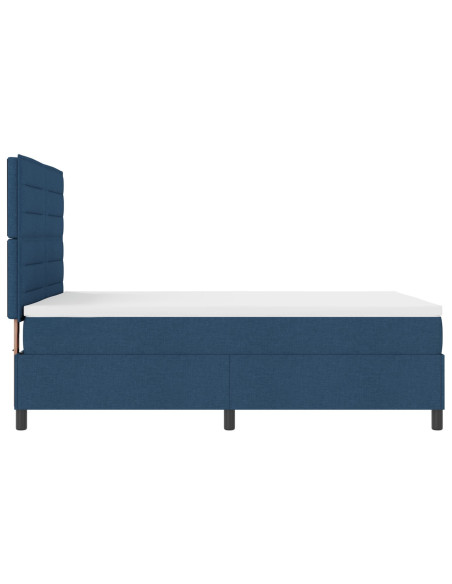 Letto a molle con materasso Blu 140 x 200 cm Tessuto