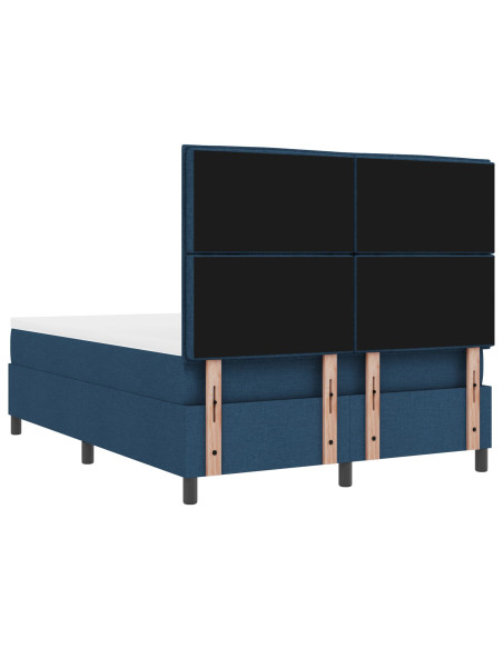 Struttura letto  con materasso Blu scuro Tessuto 140 x 200 cm