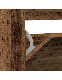 Mobile per scarpe con porta Legno vecchio 80 x 21 x 87,5 cm 2