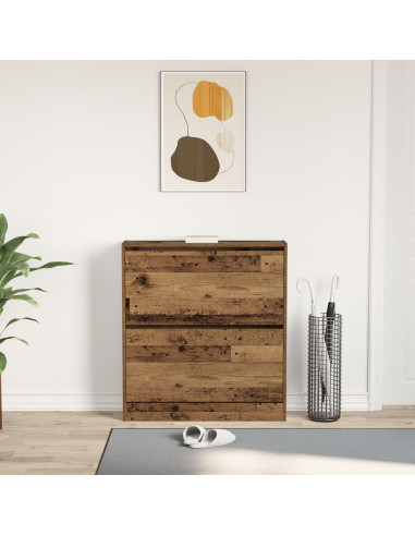 Mobile per scarpe con porta Legno vecchio 80 x 21 x 87,5 cm