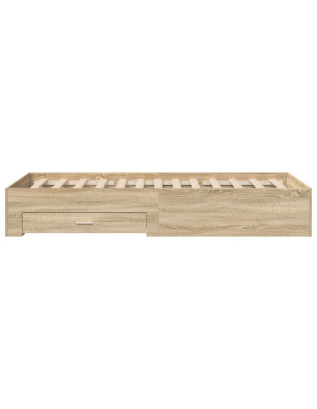 Struttura Letto Rovere Sonoma 90x190 cm Legno ingegnerizzato