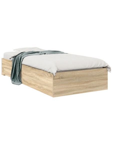 Struttura Letto Rovere Sonoma 90x190 cm Legno ingegnerizzato