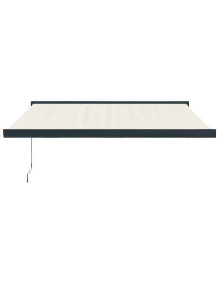 Tenda da Sole Retrattile Crema 3x2,5 m in Tessuto e Alluminio