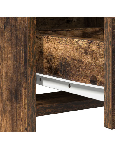 Set da tavolo da trucco con LED con cassetto 3 pcs Rovere fumé