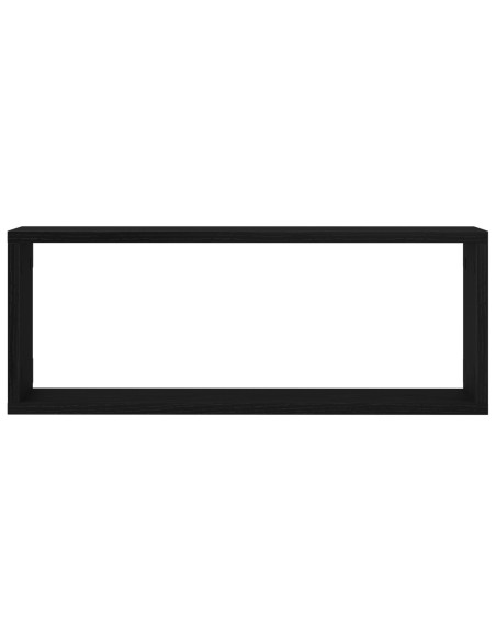 Scaffali da parete 4 pcs Rovere Nero 60 x 15 x 23 cm