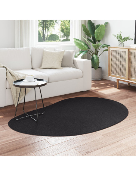 Tappeto Nero 120x170 cm Poliestere Antiscivolo
