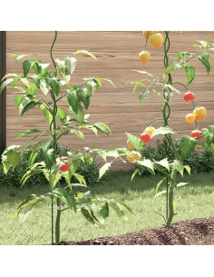 Supporto per piante 50 pcs Verde 110 x 0.6 x 0.6 cm Acciaio 2