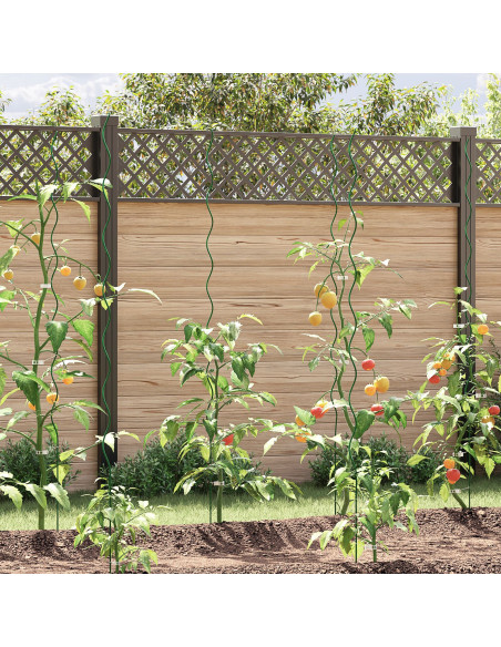 Supporto per piante 5 pcs Verde 110 x 0.6 x 0.6 cm Acciaio