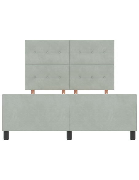 Struttura Letto  Grigio Chiaro 160x200 cm Velluto