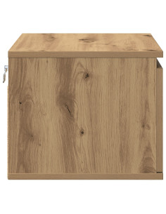 Mobiletto da comodino a parete 2 pcs Rovere artigianale 2