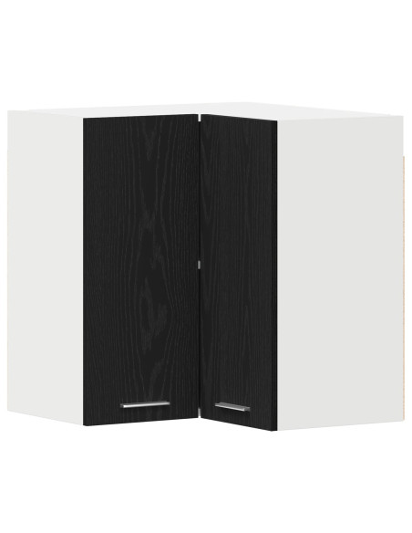 Armadio Angolare  - Rovere Nero - 57x57x60 cm - Realizzato in Legno Ingegnerizzato