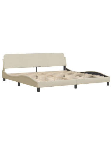 Giroletto con Luci LED Crema 200x200 cm in Tessuto