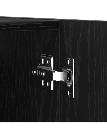 Set di mobili TV da parete 3 pezzi Nero Rovere in legno ingegnerizzato