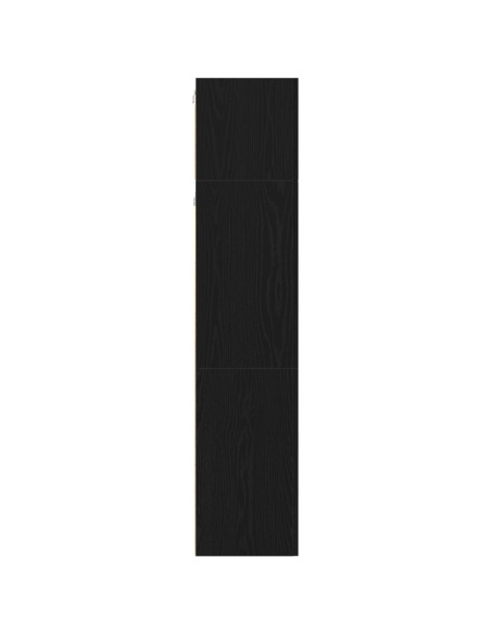 Set di mobili TV da parete 3 pezzi Nero Rovere in legno ingegnerizzato