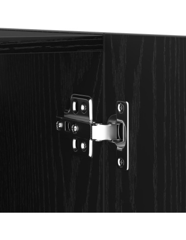 Set mobile TV Montaggio a parete Rovere Nero Legno multistrato