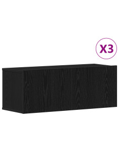 Set mobile TV 3 pcs Rovere Nero 80 x 30 x 30 cm 2
