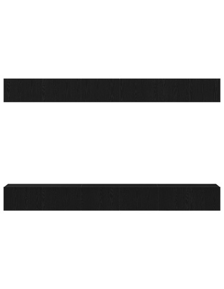 Set mobile TV Montaggio a parete Rovere Nero Legno multistrato