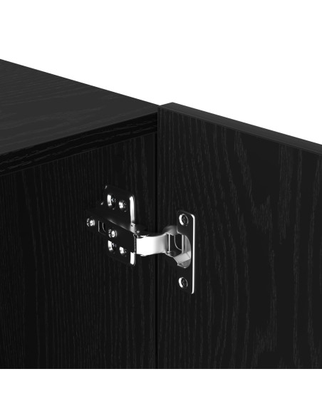Mobile TV Nero Rovere 100x30x41 cm Legno ingegnerizzato