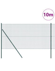 Palo della recinzione Verde 10 x 1,4 m (rete 16 x 16 mm)