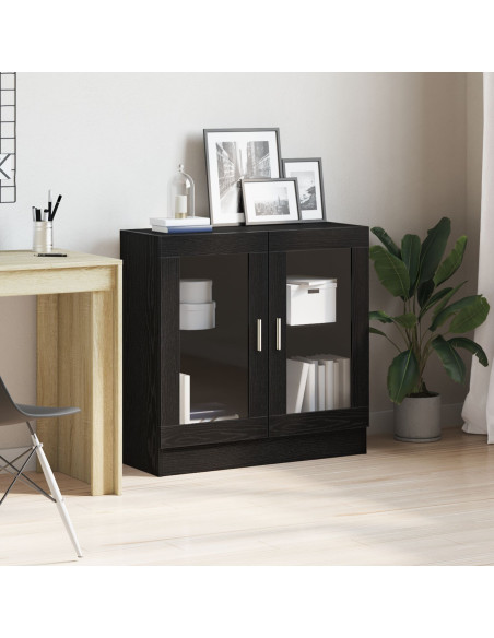 Mobile per libri  Nero Rovere 82,5x30,5x80 cm in legno ingegnerizzato