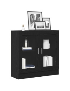 Armadio per Libri Rovere Nero 82,5 x 30,5 x 80 cm 2