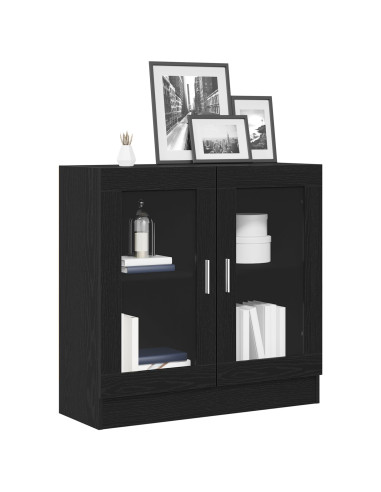 Armadio per Libri Rovere Nero 82,5 x 30,5 x 80 cm