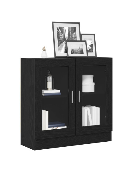 Armadio per Libri Rovere Nero 82,5 x 30,5 x 80 cm