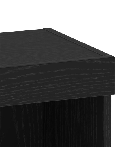 Armadio a muro  con luci LED Rovere Nero 40x30x30 cm
