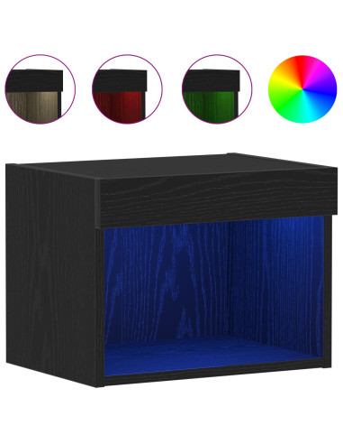 Set mobile TV Rovere Nero 40 x 30 x 30 cm Legno multistrato