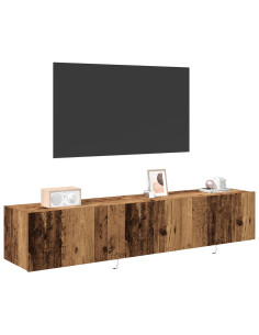 Mobile TV da parete 2 pcs Legno vecchio 80 x 35 x 31 cm 2