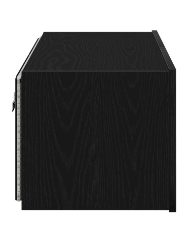 Mobile TV da parete Rovere Nero 80 x 35 x 31 cm