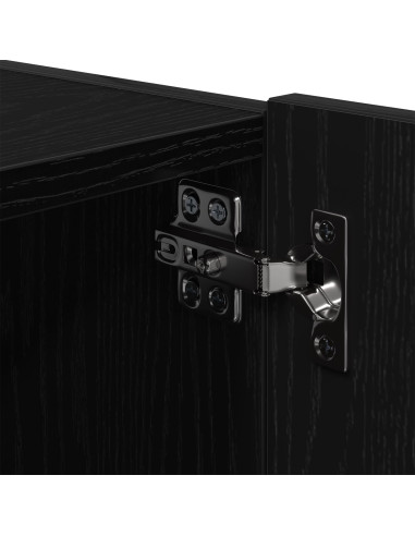 Mobile TV da parete Rovere Nero 80 x 35 x 31 cm