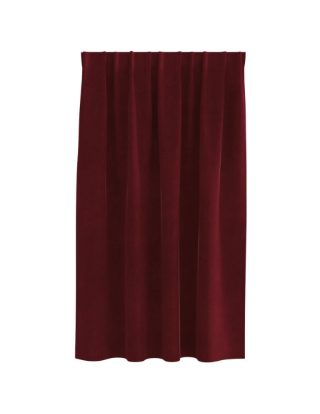 Tende Blackout  con nastro superiore 2 pezzi Rosso vino Velluto