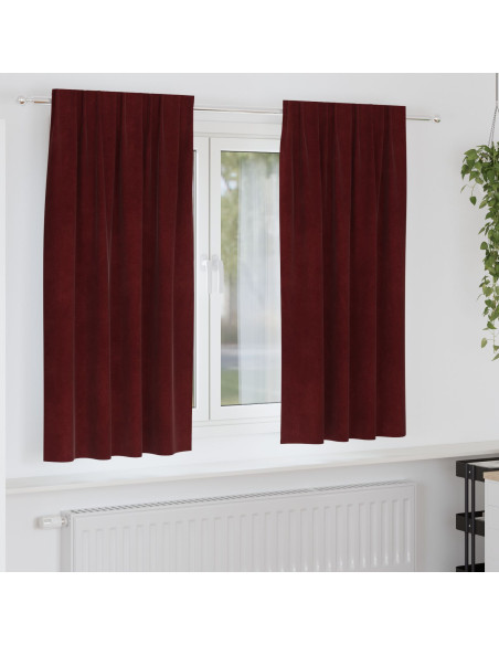 Tende oscuranti 2 pcs Rosso Vino 140 x 175 cm Velluto