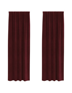 Tende oscuranti 2 pcs Rosso Vino 140 x 245 cm Velluto